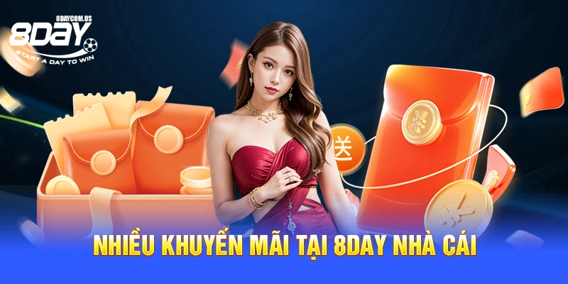 Nhiều khuyến mãi tại 8Day