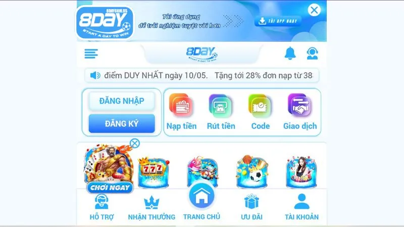 Người chơi chọn đường link uy tín khi đăng nhập tại 8Day