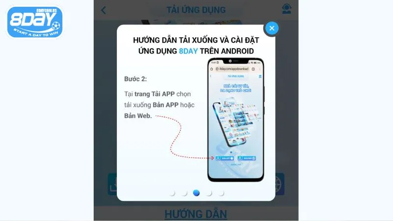 Tải app nhà cái 8Day dễ dàng cho android