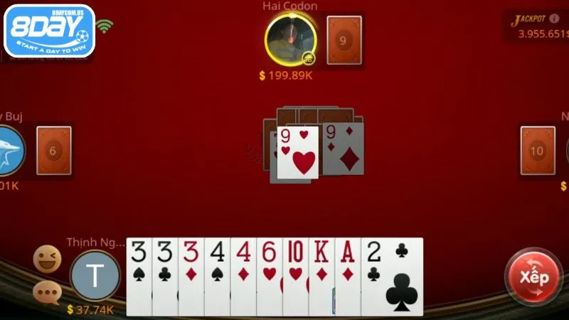 Tiến lên miền Nam 8Day với cách chơi thú vị